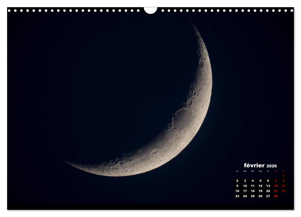 Phases de la lune (CALVENDO Calendrier mensuel 2026)