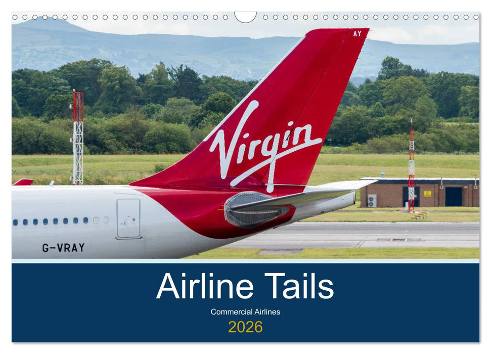 Airline Tails (CALVENDO Monthly Calendar 2026)