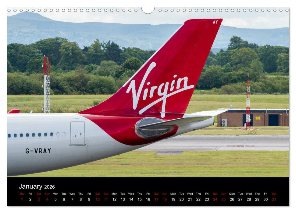 Airline Tails (CALVENDO Monthly Calendar 2026)