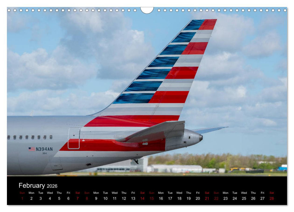 Airline Tails (CALVENDO Monthly Calendar 2026)