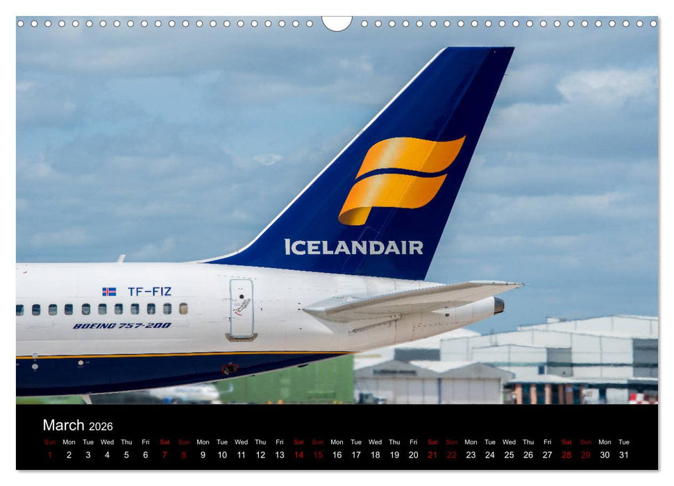 Airline Tails (CALVENDO Monthly Calendar 2026)