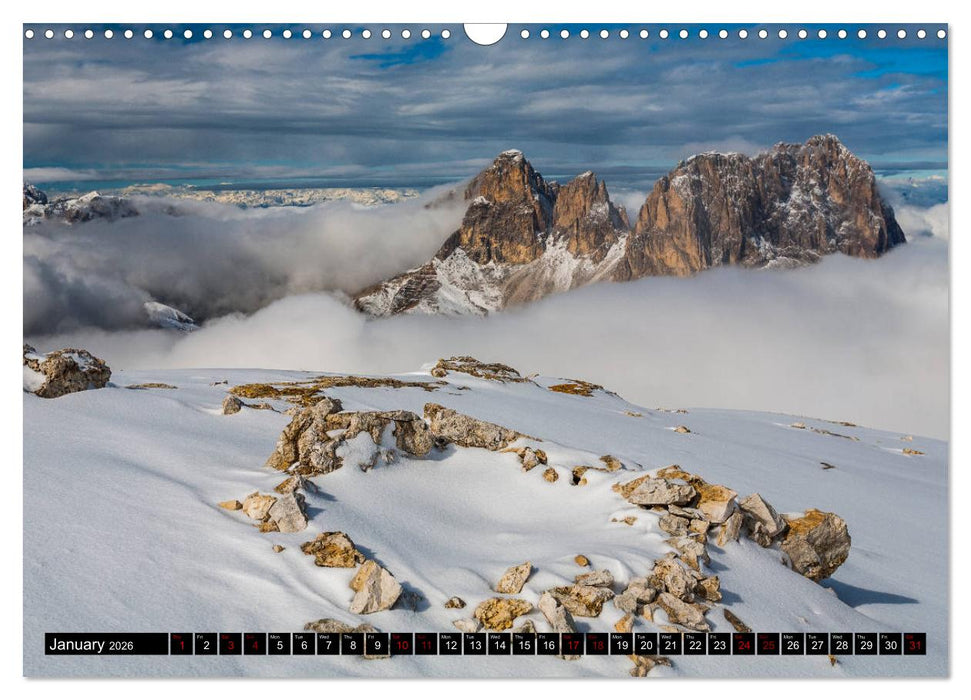 The Dolomites Mountains (CALVENDO Monthly Calendar 2026)