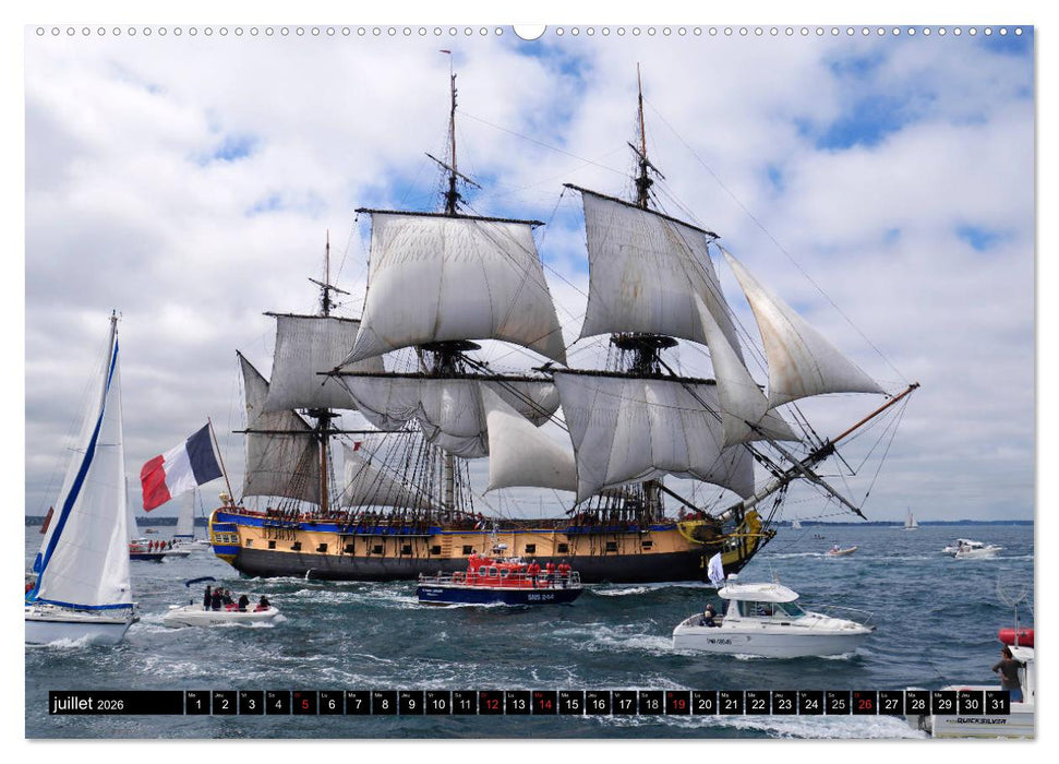 L'Hermione à Saint-Malo (CALVENDO Calendrier supérieur 2026)