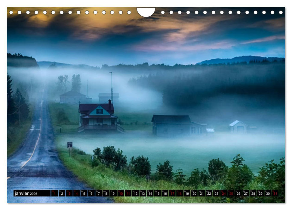 Paysages du Québec (CALVENDO Calendrier mensuel 2026)