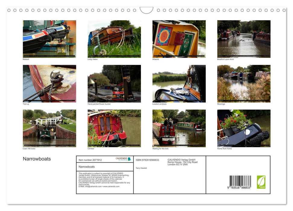 Narrowboats (CALVENDO Monthly Calendar 2026)