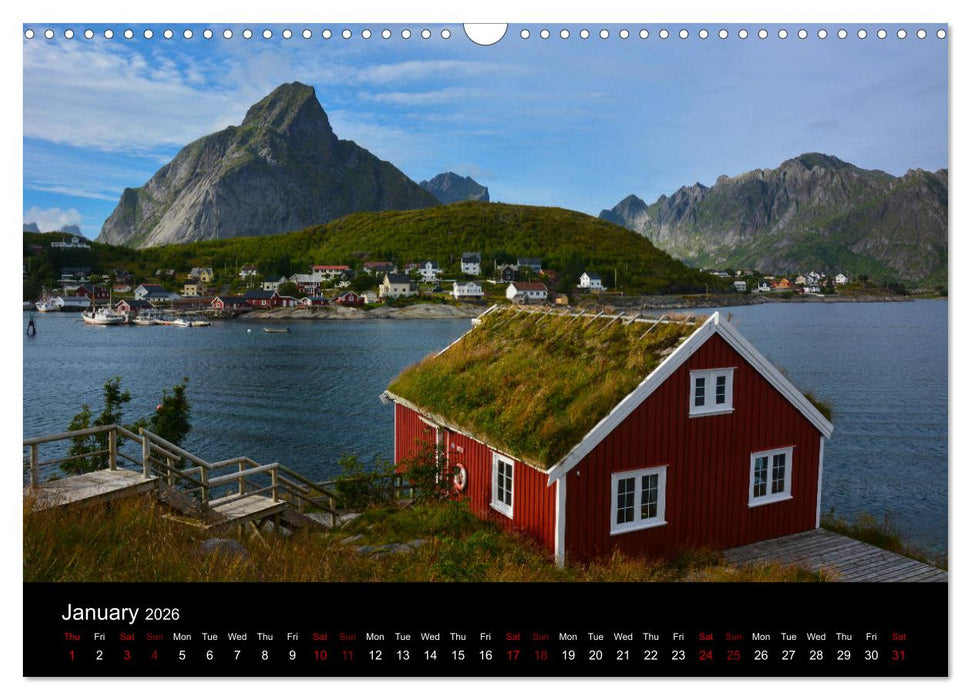 The magical Lofoten Islands (CALVENDO Monthly Calendar 2026)