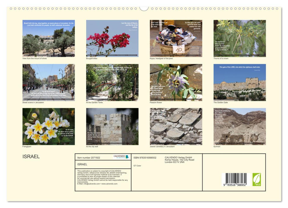 ISRAEL (CALVENDO Premium-Calendar 2026)