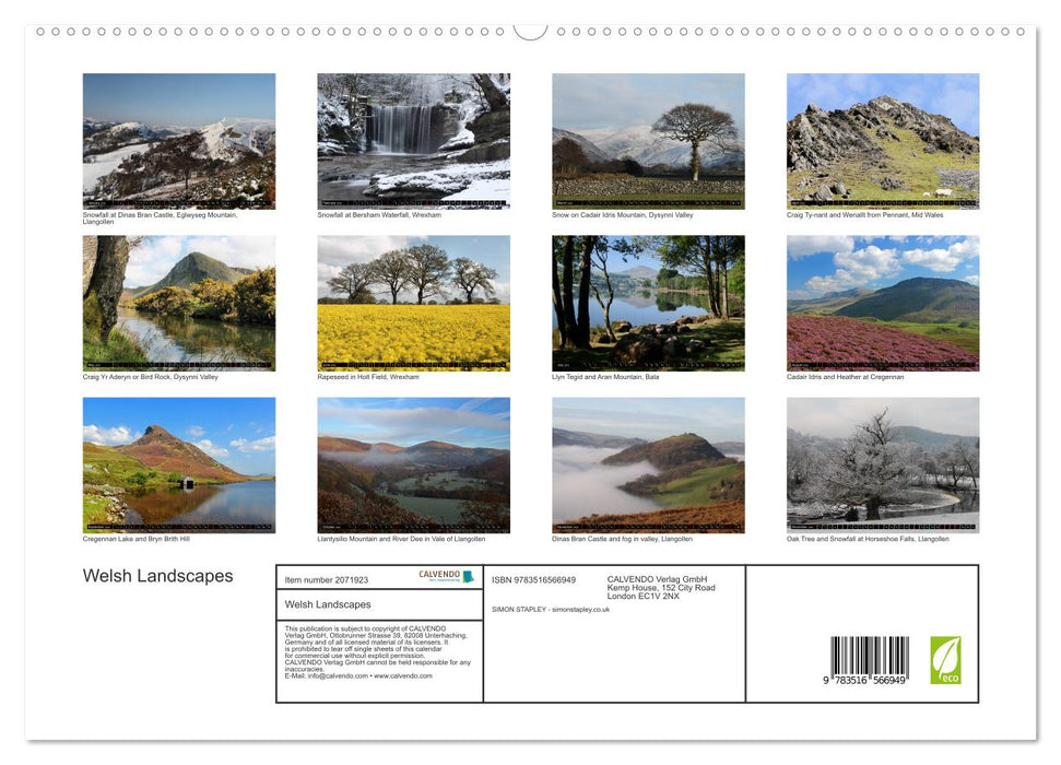 Welsh Landscapes (CALVENDO Premium-Calendar 2026)