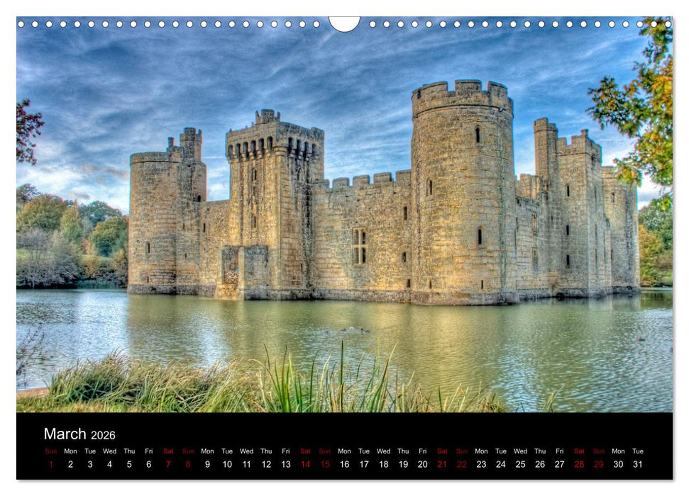 Castles of Kent and Sussex (CALVENDO Monthly Calendar 2026)