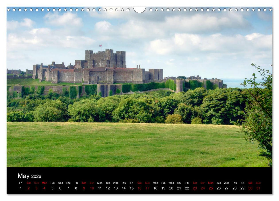 Castles of Kent and Sussex (CALVENDO Monthly Calendar 2026)