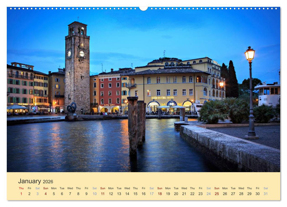 Riva del Garda - the pearl of Lake Garda (CALVENDO Premium-Calendar 2026)