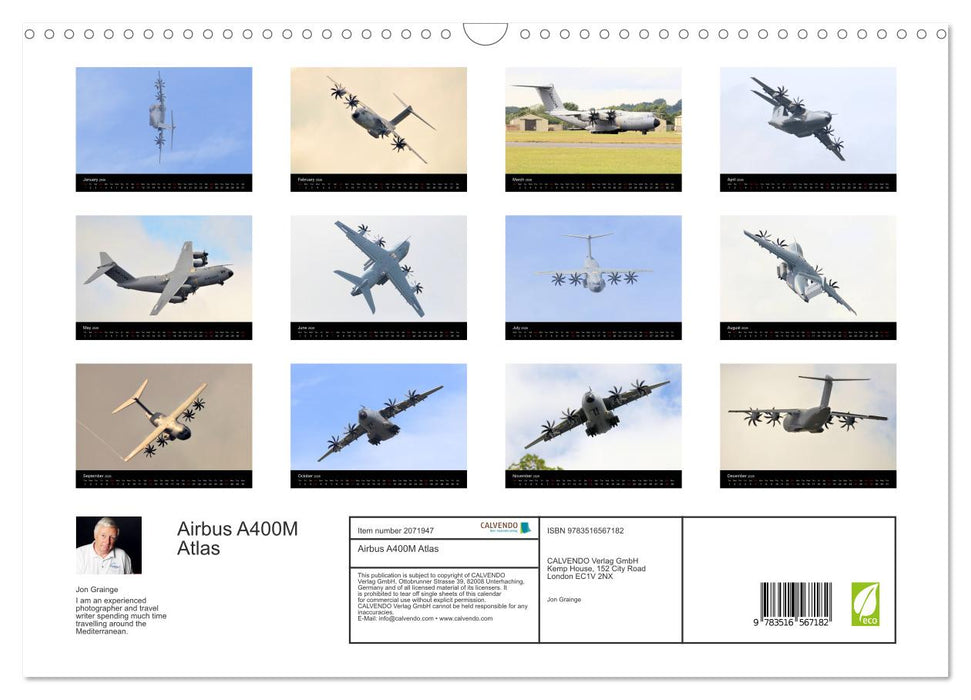 Airbus A400M Atlas (CALVENDO Monthly Calendar 2026)