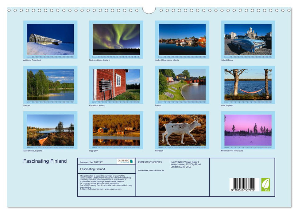 Fascinating Finland (CALVENDO Monthly Calendar 2026)