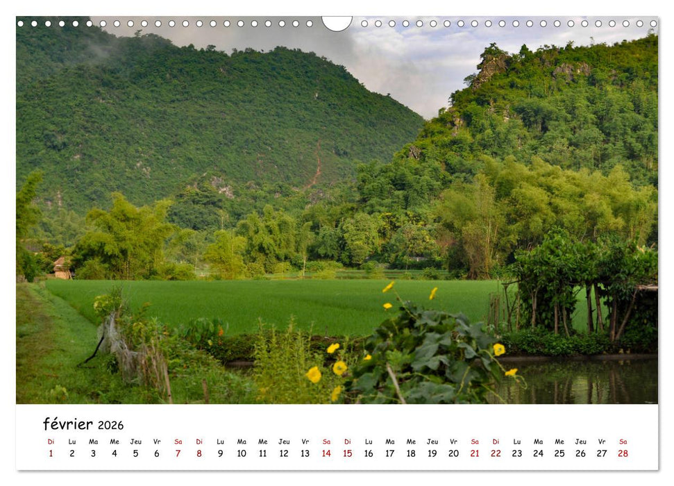 Vietnam du Nord au Sud (CALVENDO Calendrier mensuel 2026)