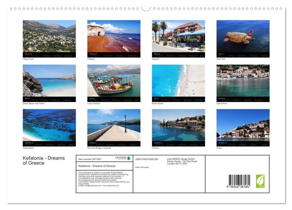 Kefalonia - Dreams of Greece (CALVENDO Premium-Calendar 2026)