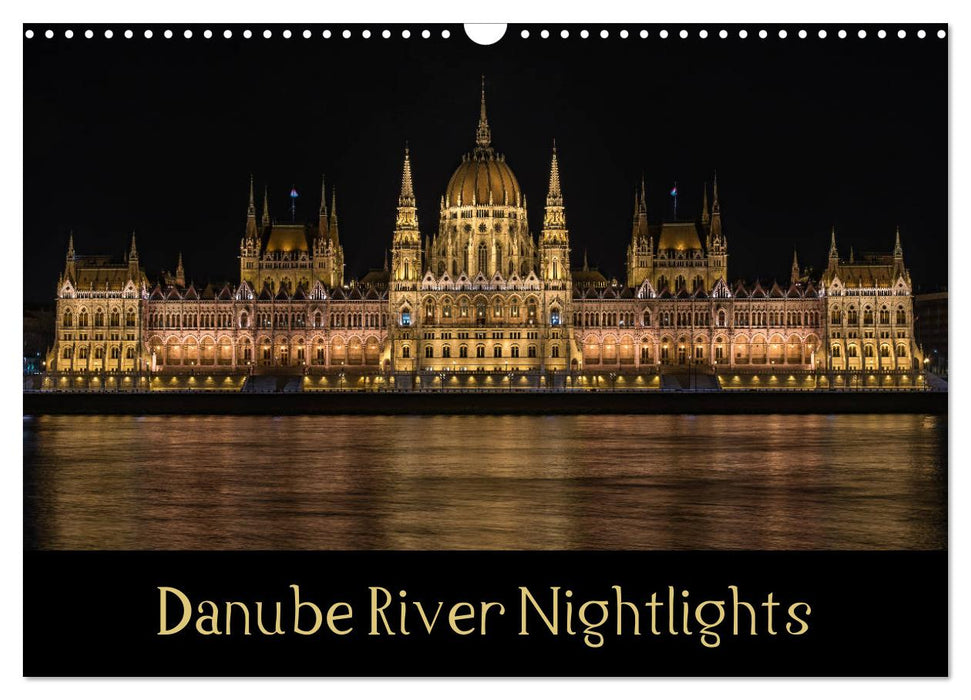 Danube River Nightlights (CALVENDO Monthly Calendar 2026)