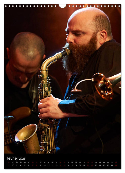 Jazz on sax (CALVENDO Calendrier mensuel 2026)