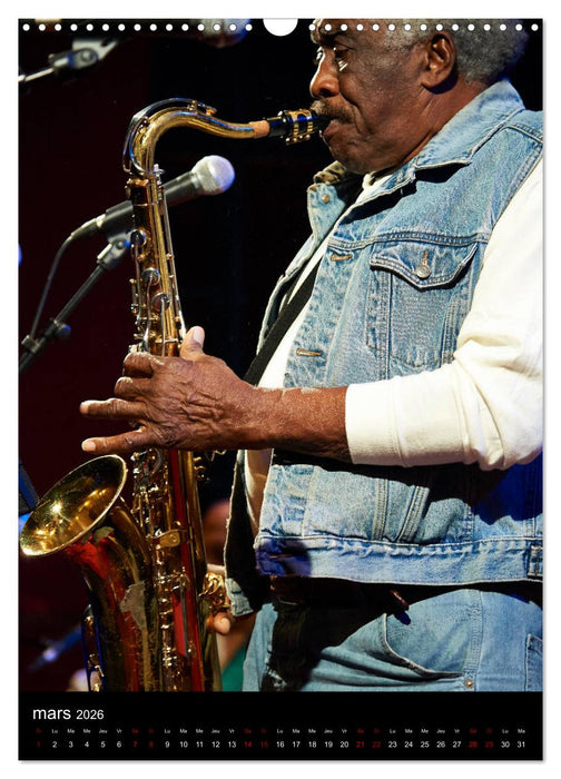 Jazz on sax (CALVENDO Calendrier mensuel 2026)