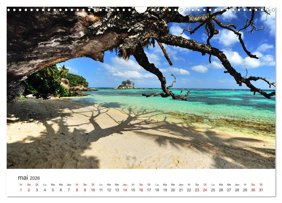 Plages de rêve Seychelles (CALVENDO Calendrier mensuel 2026)