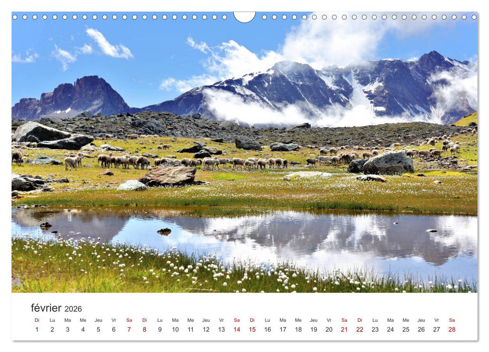 Routes des Grandes Alpes, Un voyage par les Alpes françaises (CALVENDO Calendrier mensuel 2026)