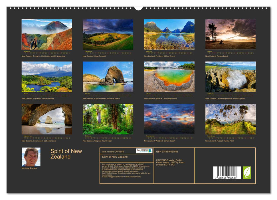 Spirit of New Zealand (CALVENDO Premium-Calendar 2026)