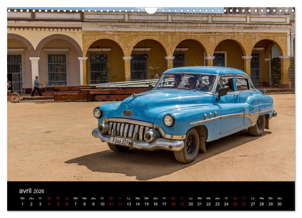 Cuba les belles américaines (CALVENDO Calendrier mensuel 2026)
