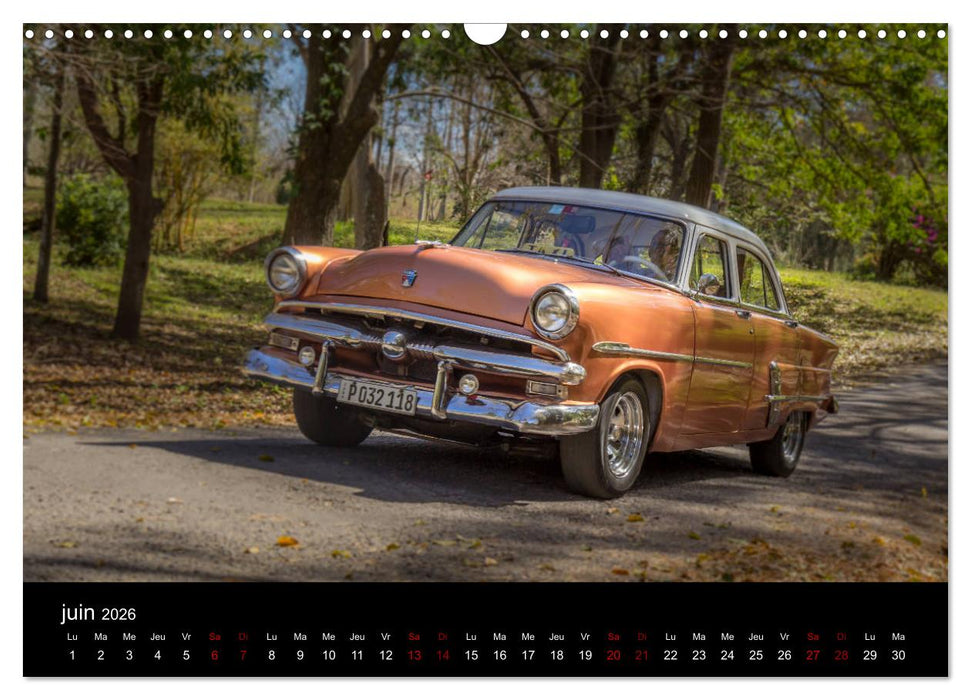 Cuba les belles américaines (CALVENDO Calendrier mensuel 2026)