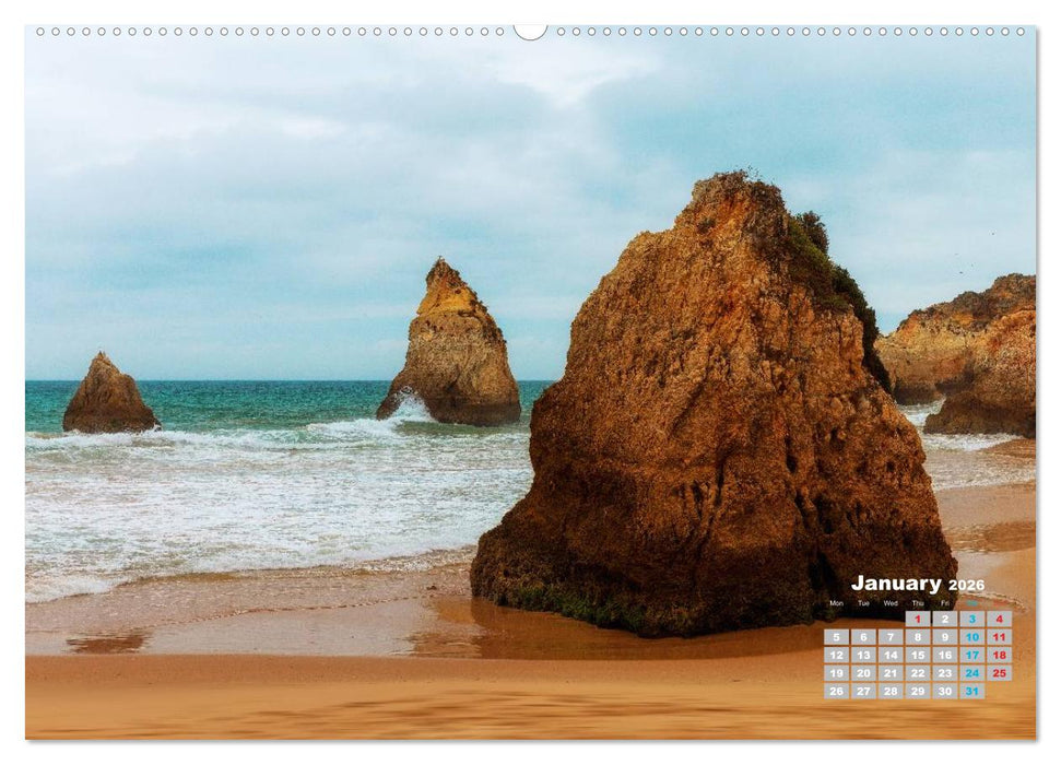 ALGARVE Portugals red coast (CALVENDO Premium-Calendar 2026)