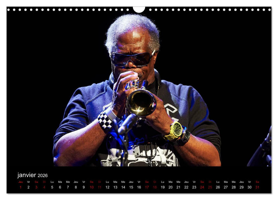 Jazz Trompettes (CALVENDO Calendrier mensuel 2026)