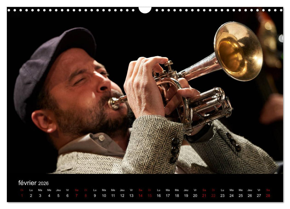 Jazz Trompettes (CALVENDO Calendrier mensuel 2026)
