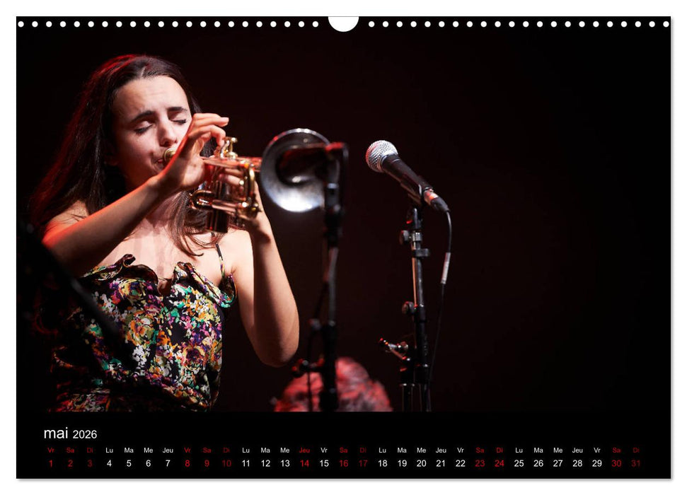 Jazz Trompettes (CALVENDO Calendrier mensuel 2026)