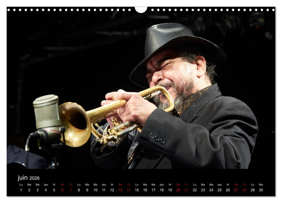 Jazz Trompettes (CALVENDO Calendrier mensuel 2026)
