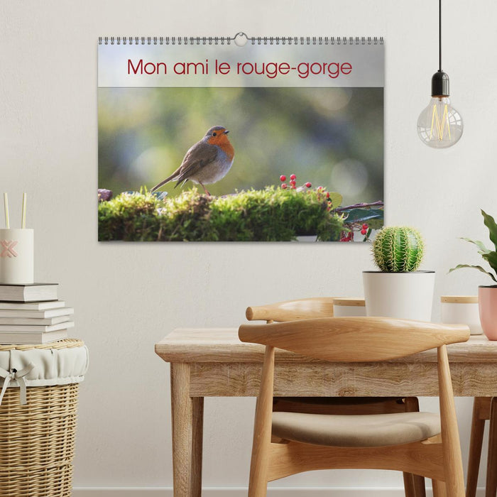 Mon ami le rouge-gorge (CALVENDO Calendrier mensuel 2026)