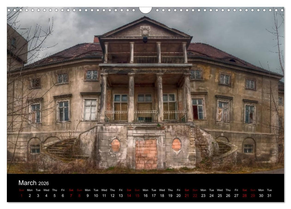 Abandoned Places in Germany (CALVENDO Monthly Calendar 2026)