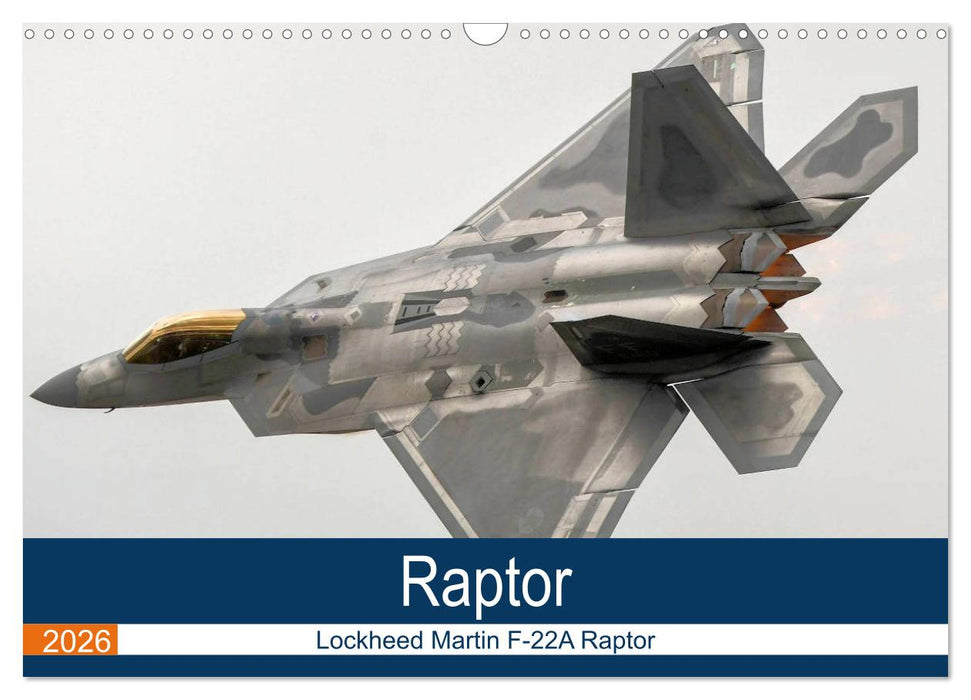Lockheed Martin F-22A Raptor (CALVENDO Monthly Calendar 2026)