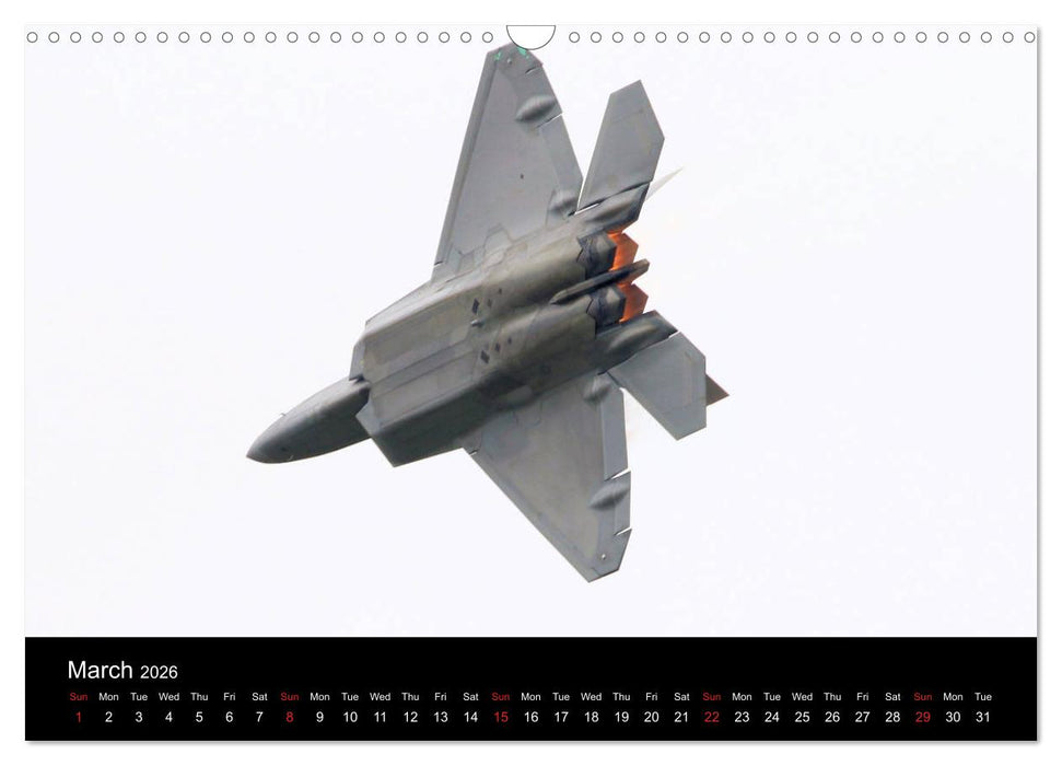 Lockheed Martin F-22A Raptor (CALVENDO Monthly Calendar 2026)