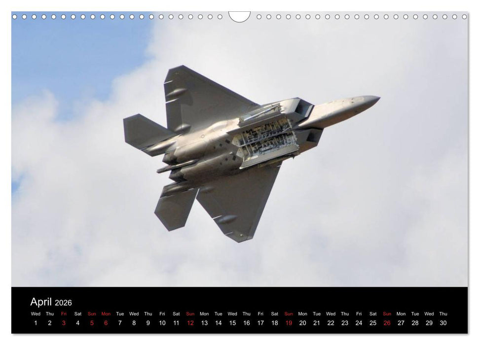 Lockheed Martin F-22A Raptor (CALVENDO Monthly Calendar 2026)