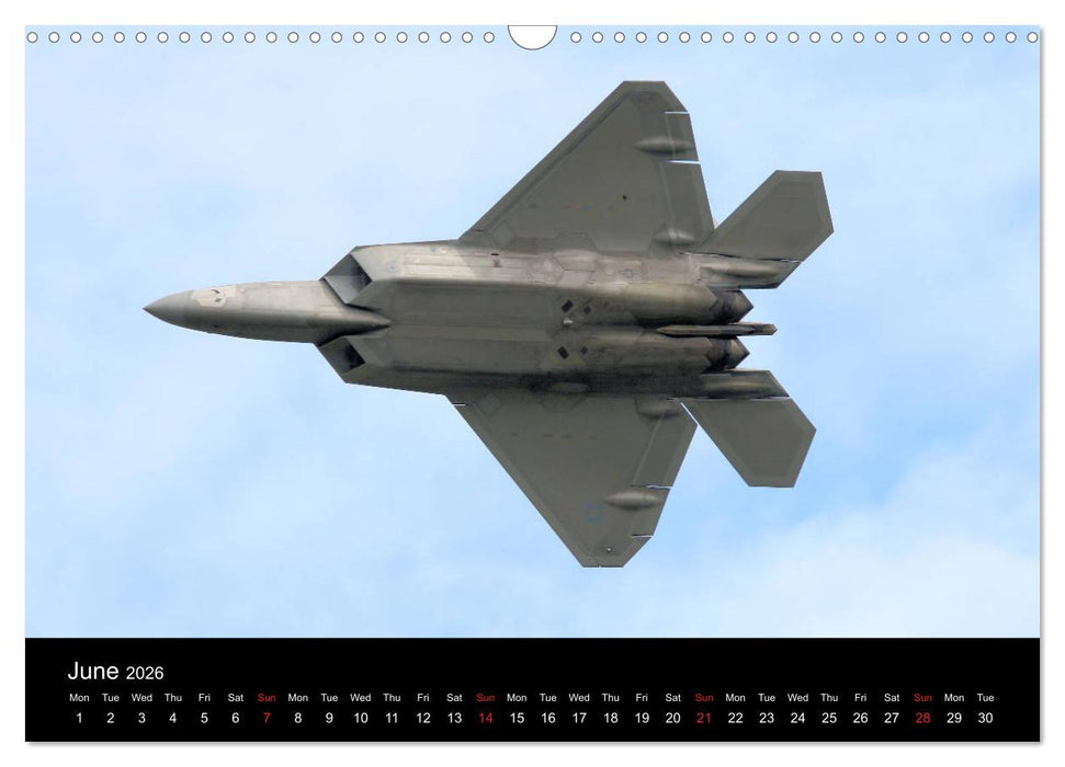 Lockheed Martin F-22A Raptor (CALVENDO Monthly Calendar 2026)