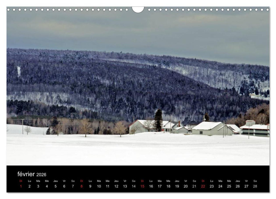 Regard sur les saisons du Québec (CALVENDO Calendrier mensuel 2026)