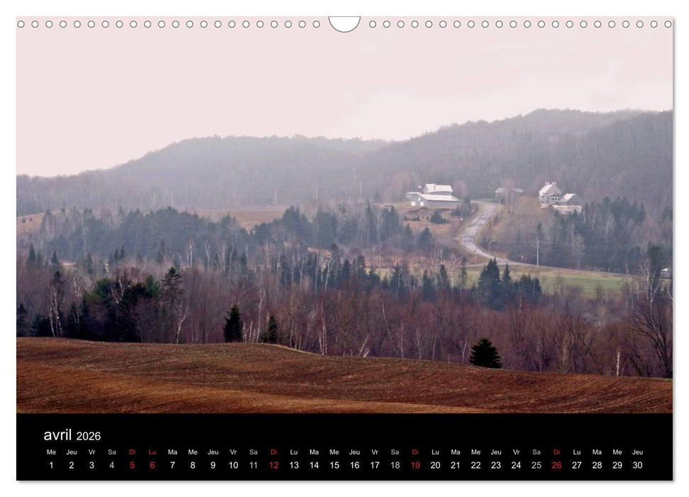 Regard sur les saisons du Québec (CALVENDO Calendrier mensuel 2026)