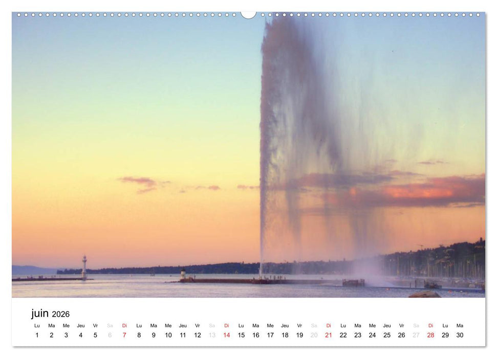 Genève Points de vue (CALVENDO Calendrier supérieur 2026)