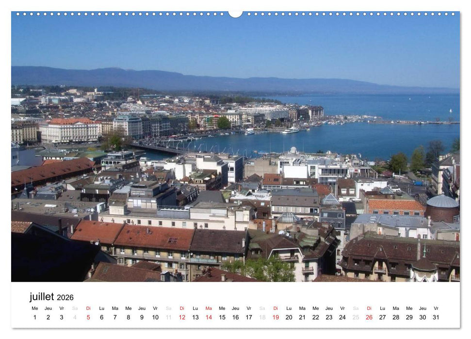 Genève Points de vue (CALVENDO Calendrier supérieur 2026)