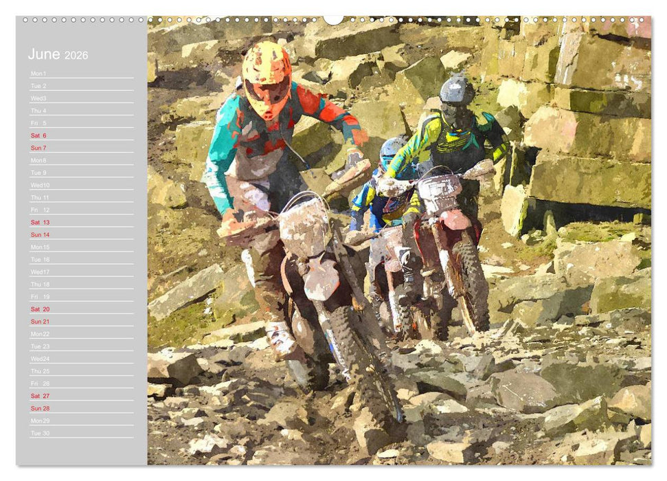 ENDURO RACING 2 (CALVENDO Premium-Calendar 2026)