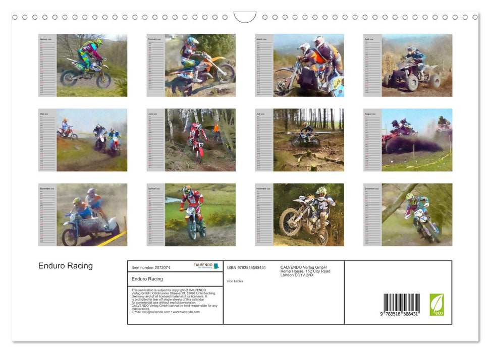 Enduro Racing (CALVENDO Monthly Calendar 2026)