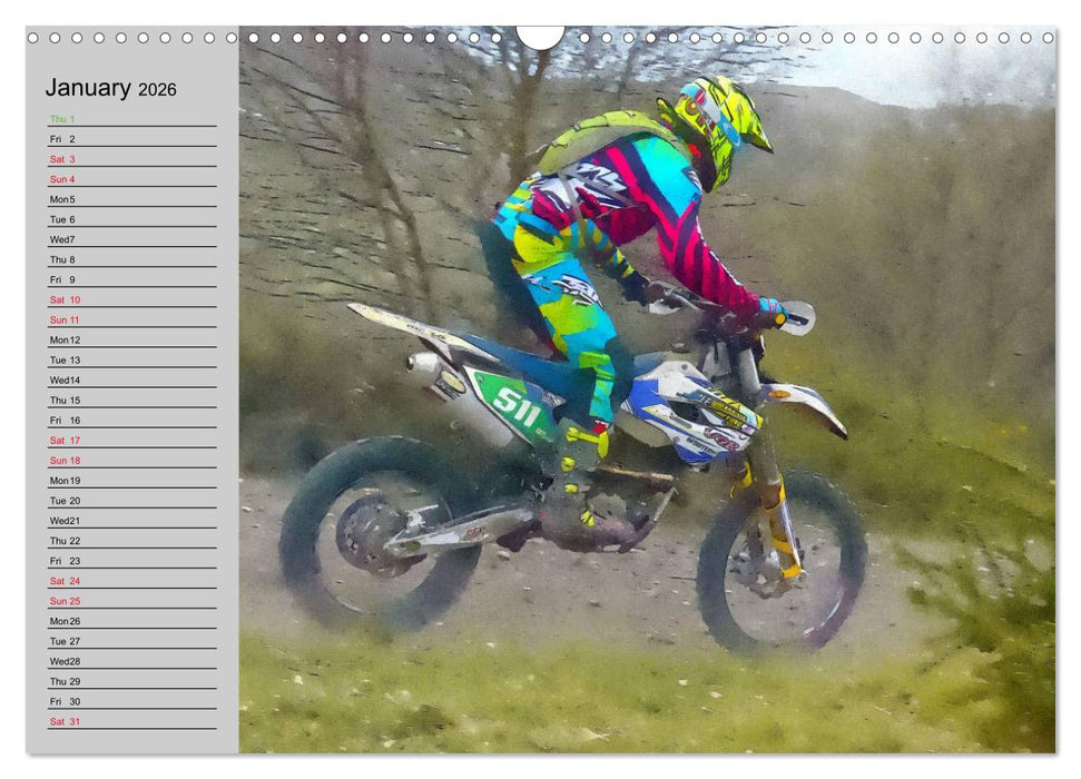 Enduro Racing (CALVENDO Monthly Calendar 2026)