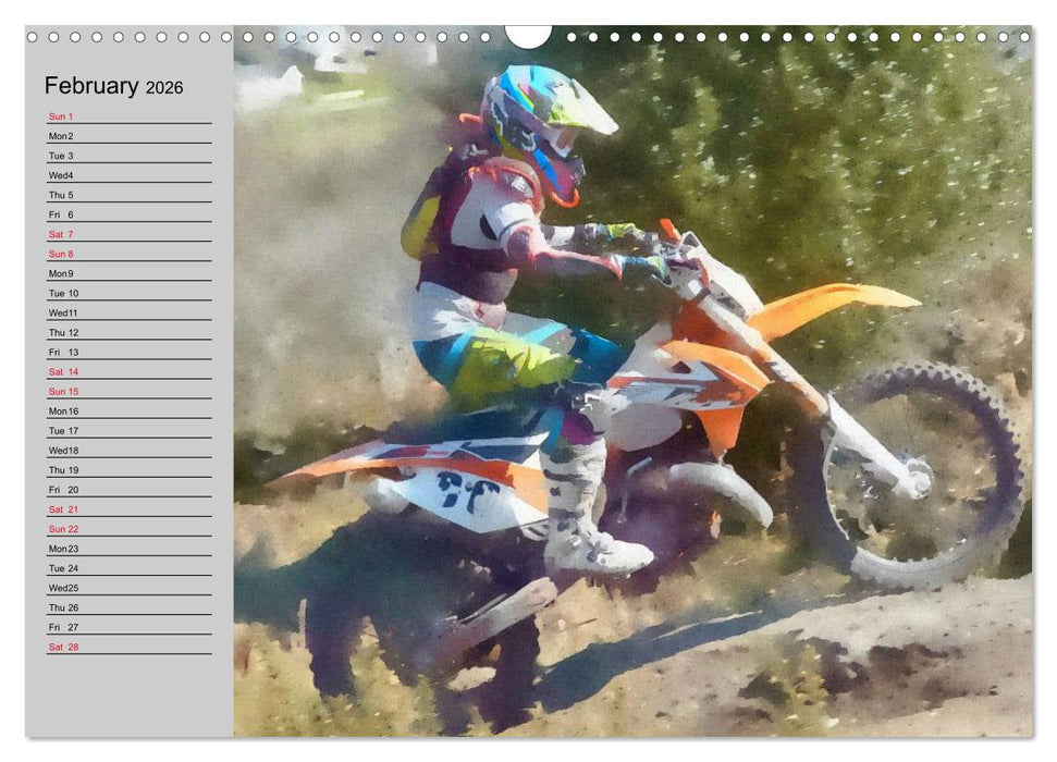 Enduro Racing (CALVENDO Monthly Calendar 2026)