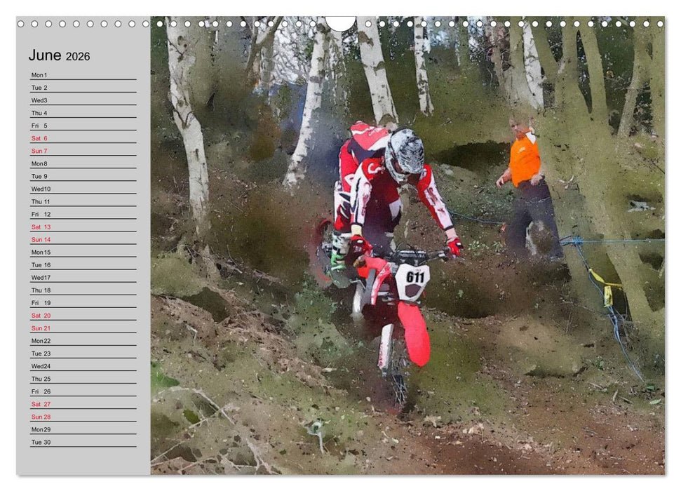 Enduro Racing (CALVENDO Monthly Calendar 2026)