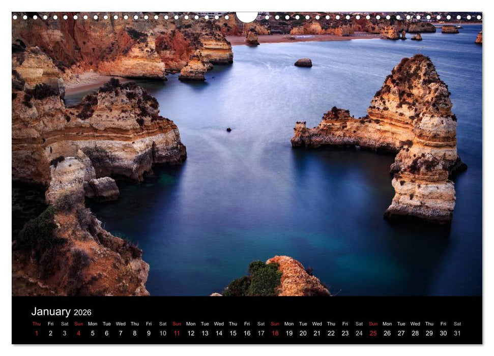 Algarve - the gold coast of Portugal (CALVENDO Monthly Calendar 2026)