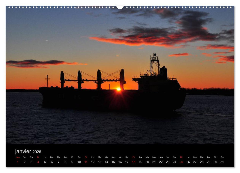 Navires du Saint-Laurent (CALVENDO Calendrier supérieur 2026)