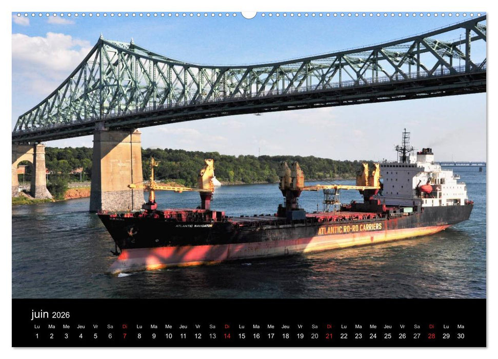 Navires du Saint-Laurent (CALVENDO Calendrier supérieur 2026)